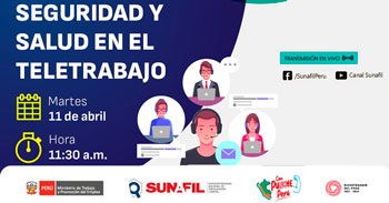 Charla online gratis "Seguridad y salud en el teletrabajo" de la SUNAFIL