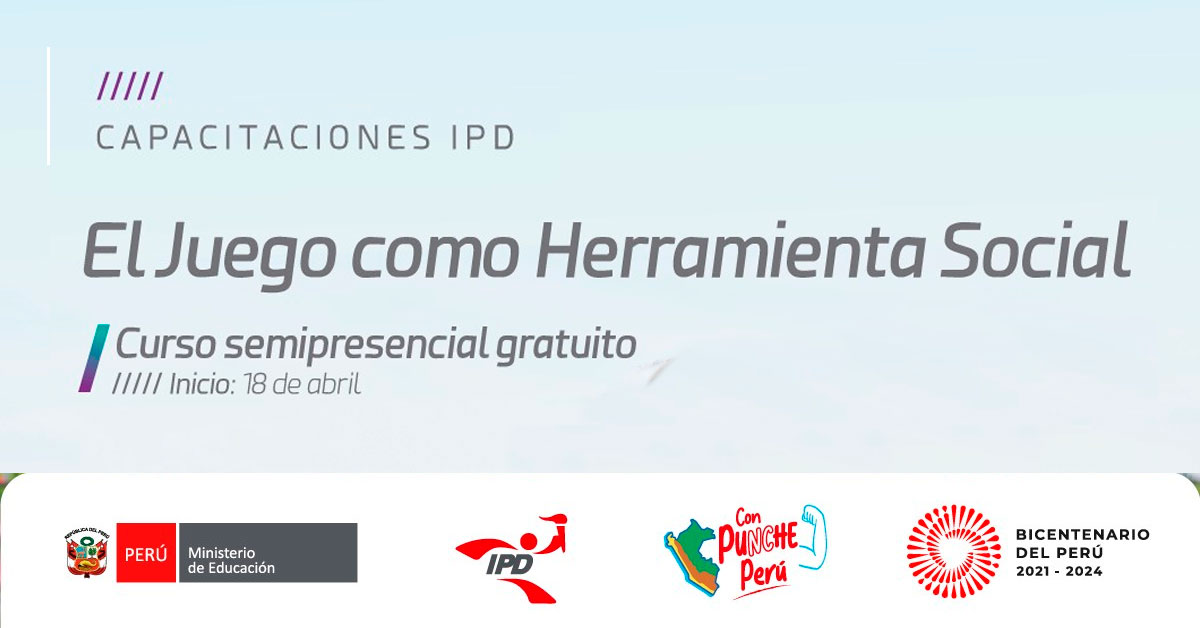 Curso semipresencial gratis certificado "El Juego como Herramienta Social"  del IPD