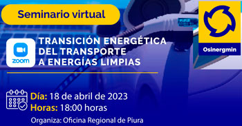 Seminario online gratis"Transición energética del transporte" del OSINERGMIN