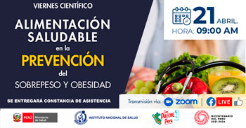 Viernes Científico online "Alimentación Saludable en la prevención del sobre peso y obesidad" del INS