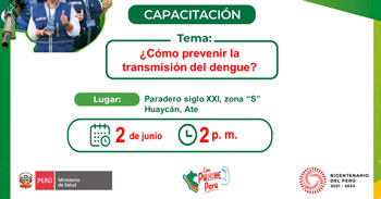 Capacitación presencial  "¿Cómo prevenir la transmisión del dengue?" del MINSA