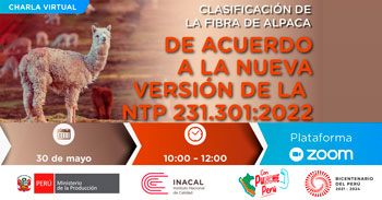 Charla online "Clasificación de la fibra de alpaca De acuerdo a la nueva versión NTP 231.301:2022"