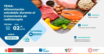  Charla online "Alimentación Saludable durante el tratamiento de Radioterapia" del INEN