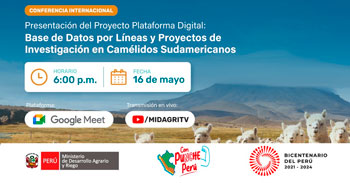 Presentación de la Plataforma Digital Base de Datos por Líneas y Proyectos de Investigación en Camélidos Sudamericanos