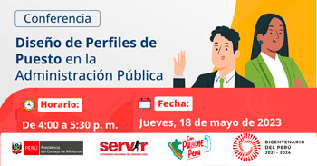 Conferencia online "Diseño de Perfiles de Puesto en la Administración Pública" del SERVIR