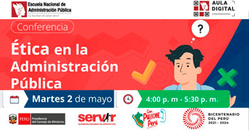 Conferencia online "Ética en la Administración Pública" del SERVIR