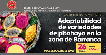 Conferencia online gratis "Adaptabilidad de variedades de pitahaya en la zona de barranca"