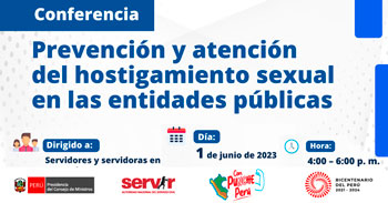 Conferencia online "Prevención y sanción del hostigamiento sexual en las entidades públicas" del SERVIR