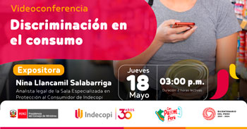 Conferencia online gratis "Discriminación en el consumo" del INDECOPI