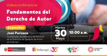 Conferencia online gratis "Fundamentos del Derecho de Autor" del INDECOPI