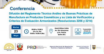 Conferencia online "Reglamento Técnico de Buenas Prácticas de Manufactura en Productos Cosméticos"