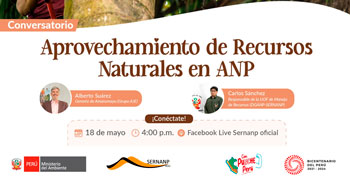 Conversatorio online gratis"Aprovechamiento de recursos naturales en ANP" del  SERNANP
