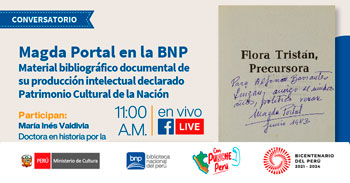 Conversatorio online gratis "Magda Portal en la BNP" de la (BNP)