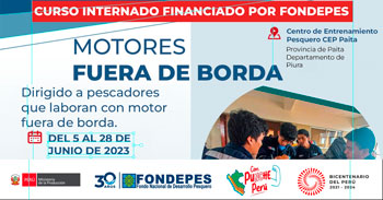 Curso gratis internado "Motores fuera de Borda" del  FONDEPES