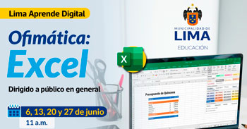 Curso presencial gratis "Ofimática Excel" de la Municipalidad de Lima