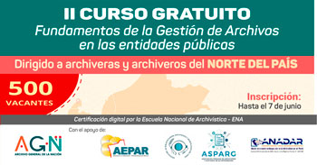 Curso online gratis "Fundamentos de la Gestión de Archivos en las entidades públicas" del AGN