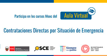 Curso online gratis MOOC "Contrataciones Directas por Situación de Emergencia" del OSCE