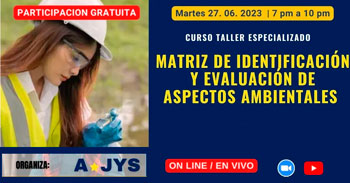 Curso online gratis "Matriz de identificación y evaluación de aspectos ambientales"