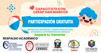 Curso online gratis Motricidad orofacial y terapia miofuncional asociado a los problemas de lenguaje