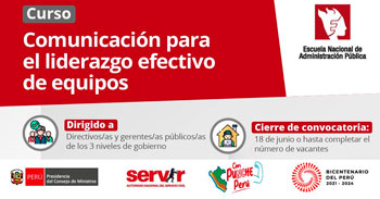 Curso online gratis sobre "Comunicación para el liderazgo efectivo de equipos" del SERVIR