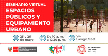 Seminario online gratis "Espacios públicos y equipamiento urbano" del Ministerio de Vivienda