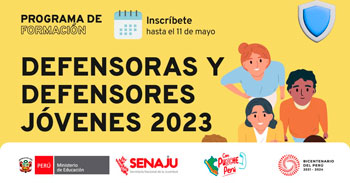 Programa de Formación "Defensoras y defensores jóvenes 2023" de la  SENAJU