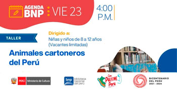 Taller Presencial "Animales cartoneros del Perú" de la Biblioteca Nacional(BNP)