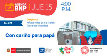 Taller Presencial "Con cariño para papá" de la Biblioteca Nacional(BNP)