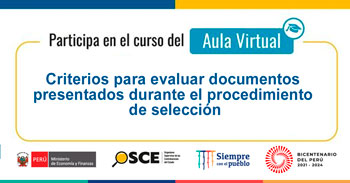 Taller online gratis "Criterios para evaluar documentos presentados durante el procedimiento de selección"