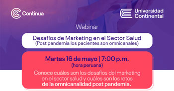 Webinar online "Desafíos de Marketing en el Sector Salud (Post pandemia los pacientes son omnicanales)"