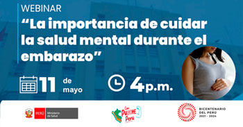Webinar online "La importancia de cuidar la salud mental durante el embarazo" del MINSA