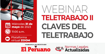 Webinar online gratis "Claves del Teletrabajo" del Diario El Peruano