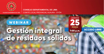 Webinar online gratis "Gestión Integral de Residuos Sólidos"