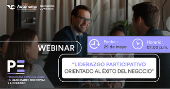 Webinar online gratis "Liderazgo participativo orientado al éxito del negocio"