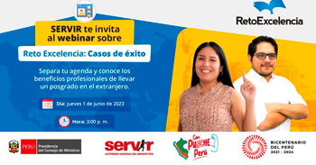 Webinar online gratis "Reto Excelencia: casos de éxito" del SERVIR