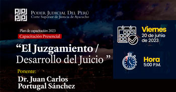  Capacitación Semipresencial "El Juzgamiento / Desarrollo del Juicio"