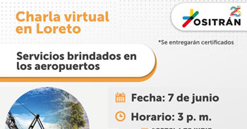 Charla online gratis "Servicios brindados en los aeropuertos" de OSITRAN