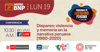 Conferencia online gratis "Dispares: violencia y memoria en la narrativa peruana (1980-2020)"