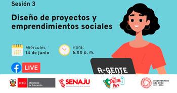 Evento online gratis"Diseño de proyectos y emprendimientos sociales" de SENAJU
