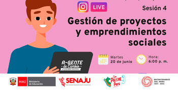 Evento online gratis"Gestión de proyectos y emprendimientos  sociales" de SENAJU