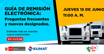 Evento online gratis "Guía de Remisión Electrónica GRE" de la SUNAT