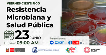 Evento online gratis "Resistencia microbiana y salud pública" del INS