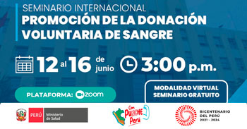 Seminario online gratis "Promoción de la donación voluntaria de sangre" del Ministerio de Salud 
