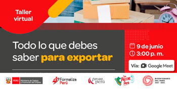 Taller online gratis  "Todo lo que debes saber para exportar" del (MTPE)