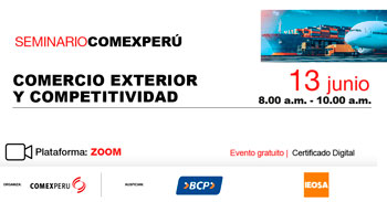 Webinar online gratis "Comercio Exterior y Competitividad". de ComexPerú