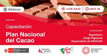 Capacitación online "Plan Nacional del Cacao" de PromPerú