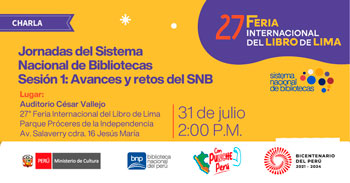 Charla presencial Jornadas del Sistema  Nacional de Bibliotecas  Sesión 2  "Avances y retos del SNB"