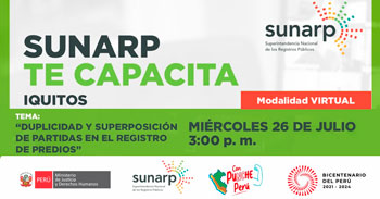 Charla online gratis "Duplicidad y superposición de partidas en el registro de predios" de la SUNARP