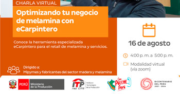 Charla online "Optimizando tu negocio de melamina con eCarpintero" de CITEmadera