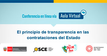 Conferencia online gratis "El principio de transparencia en las contrataciones del Estado" del OSCE
